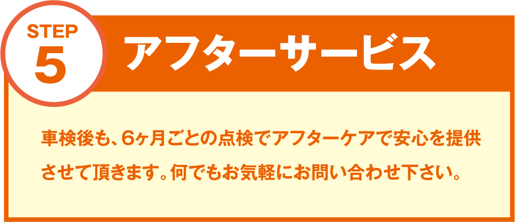 STEP5 アフターサービス